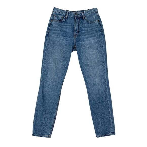 GRLFRND Jeans Women 26 Denim Karolina Distressed High Rise Button Fly Straight - Picture 1 of 16